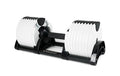 Adjustable Dumbbell (Single) 5-40/80lb, 5lb Increments, for Home Gym Fitness - Upto 20 weight settings - color: WHITE - 80LB