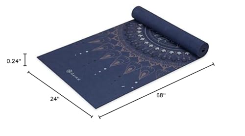 Gaiam Premium Yoga Mat, 6mm Thick Print Mat | Premium 6mm thick cushioning for joint support. Non-slip print design for yoga, Pilates & floor workouts. - color: Here & Now