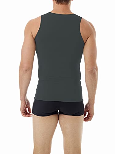 Underworks Mens Microfiber High Performance Compression Tank for Workouts, Sports Training and Shaping 3-Pack - color: Dkgrey, size: Large