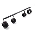 Spreader Bar Heavy Duty Stainless Steel Expandable Silver Bar Home Gym with 4pcs Furry Purple Adjustable Straps,Sports Aid Training Fitness Gear Pilates Aid Kit - style: Black+Black-Cushioned