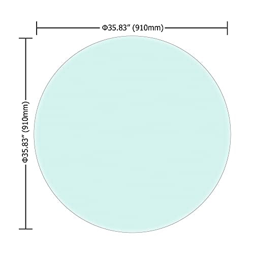 36" Round Glass Table Top - 3/8" Thick Beveled Polished Edge Tempered Glass, Replacement Glass Top for Kitchen/Patio Table - size: 36 INCH, style: 2/5"thick - Beveled Polished Edge
