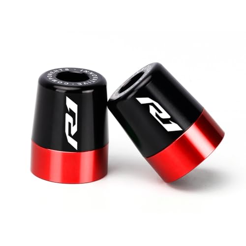 Handle Bar Ends Hand Grips Plug Caps Compatible with Yamaha YZF R1 R1M R1S 1998-2020 2021 2022 2023 2024 2025 | Motorcycle Balance Pad YZF-R1 YZFR1 YZF-R1M YZF-R1S Accessories - color: red