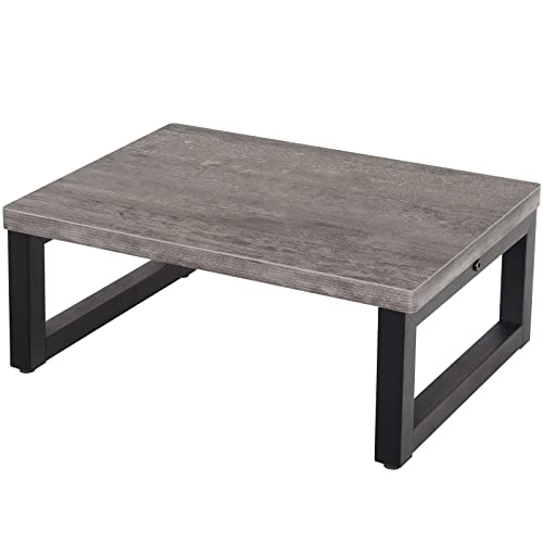 Snughome Wooden Step Stools for Adults Kids, Solid Wooden Bedside Step Stool Adults Hold Up to 350 lb, One Step Foot Stool for Kitchen, Bedroom, Living Room, Bathroom - Self-Assembly(Grey) - color: Gray