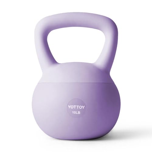 YOTTOY Soft Kettlebell,Kettlebell Anti-Slip Grip Weight for Home Workouts, Kettlebells Set Strength and Safety Guaranteed - color: Purple, size: 10 Pounds