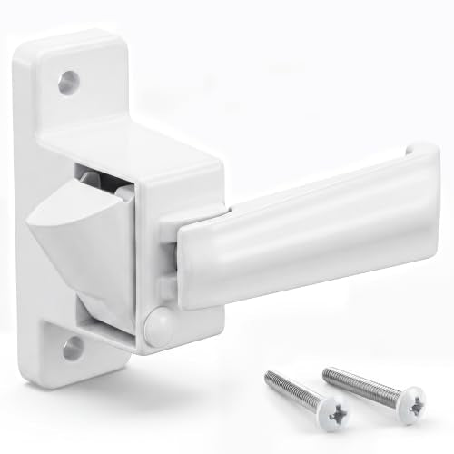 Replacement Screen Door Latch, Heavy Duty Inside Door Handle Compatible with Storm Doors Handle, Interior Latch for Screen and Storm Doors(for Non-Spring Loaded Strike C,White) - color: White, style: for Non-Spring Loaded Strike C