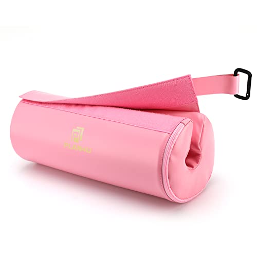 Plan4U Barbell Pad for Bench Press Hip Thrust Weightlifting | Black/Pink, 2 inches Non-Slip Thickness Leather, Squat Foam Pad, Standard Olympic Bars, Powerlifting Bench Workout