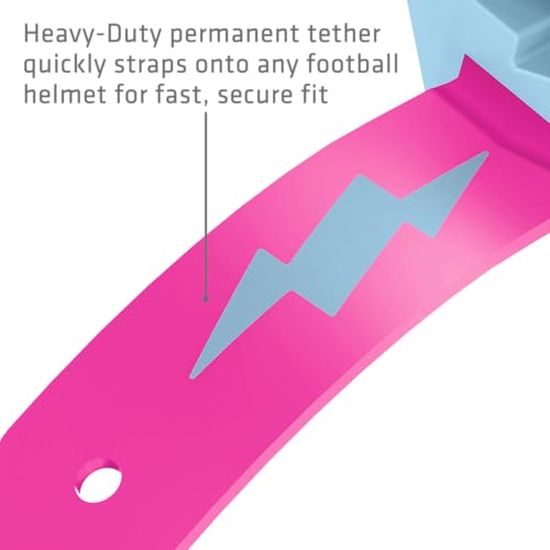 Shock Doctor Bolt Lipguard, Adult Mouth Guard Football with Strap. Mouthguard One Size Fits All - color: Columbia Blue/Shock Pink
