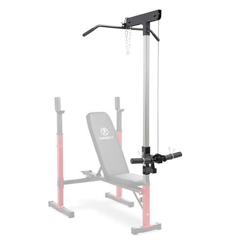 Marcy Deluxe Olympic Weight Bench with Adjustable Back & Bar Catch & Optional Arm Curl, Leg Developer, Lat Tower Attachments (Sold Separately), Personal Home Gym for Strength Training, Weightlifting - color: Lat Tower Only ACC-8048LT