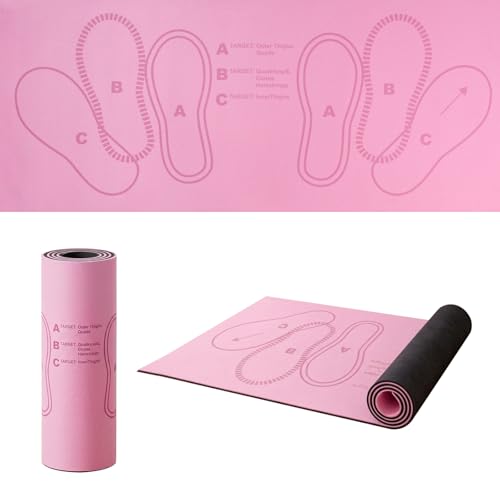 Non-Slip Squat Mat with Foot Position for Women – Ultimate 30" x 13.8" Large Squat Target Pad, 4mm Cushioning for Unmatched Comfort, No Odor & Injury Prevention – Perfect for Home & Gym Workouts - color: Pink