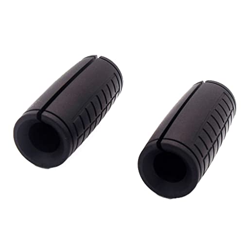Weight Bar Grips Fit Standard Barbell, Dumbell Handles, Thick Bar Training Adapter For WeightLifting & Cable Attachments Fitness Training Rope Grips For Body Arm Forearm Builder Strength - color: Black