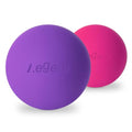 Massage Lacrosse Balls for Myofascial Release (2Pack, Rose Red and Purple) | Yoga Deep Tissue Massage,Trigger Point Therapy and Foot Plantar Fasciitis,Muscle Soreness Massager Ball - color: Rose Red/Purple