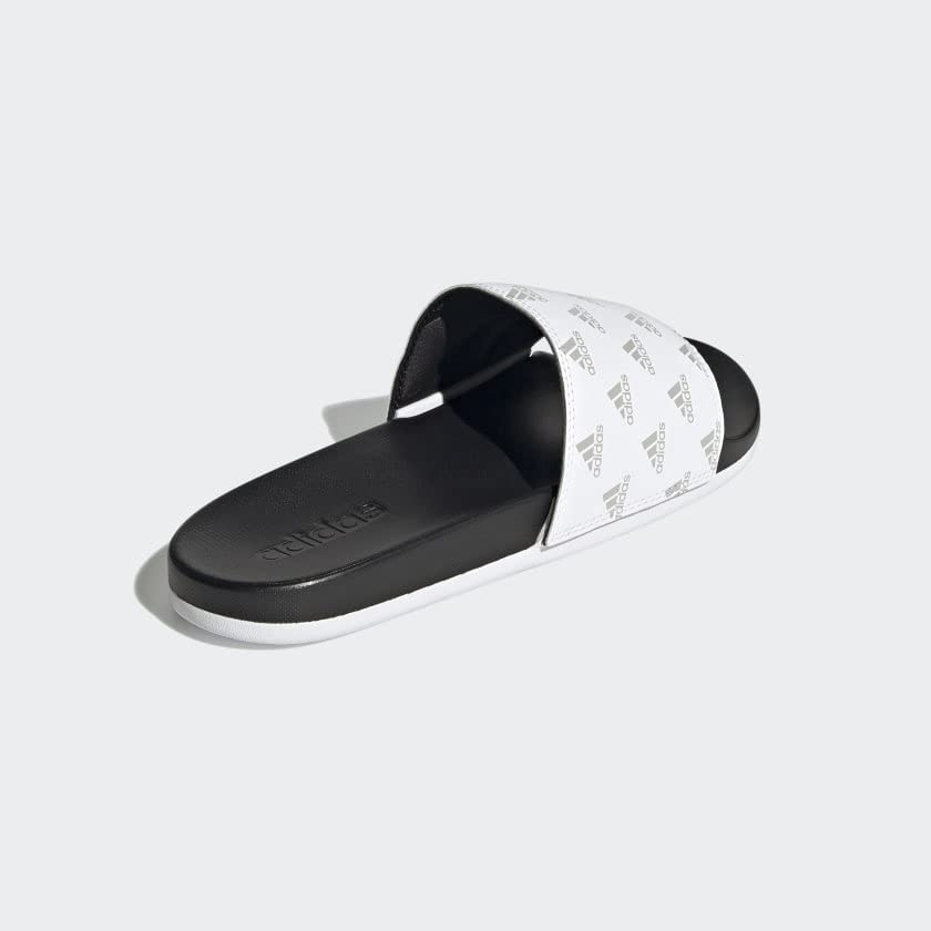 adidas Women's Adilette Comfort Slides - color: White/Grey/White, size: 16 Women/15 Men