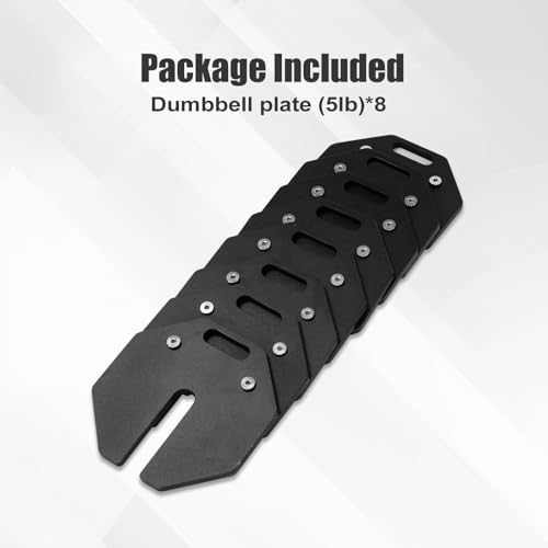 Adjustable Dumbbell Weight Plates, Each 5lb Durable Versatile - size: 40 LBS