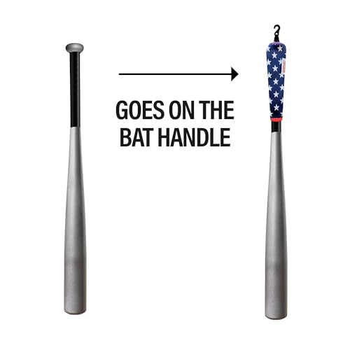 Handle Cover - Baseball Bat Cover Sleeve Protects Vehicle & Bat Grip - Batting Gloves & Helmet Companion with Zippered Hook - Softball Accessory - color: Stars
