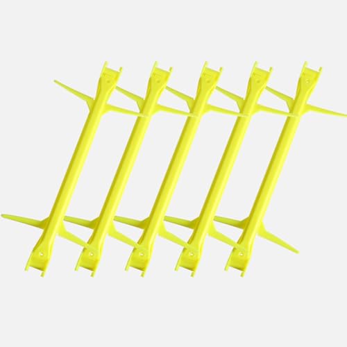 harayaa 5 Pieces Agility Hurdles Foldable Speed Training Hurdles Adjustable Height Workout Obstacle Rack Lightweight PVC Athletic Training Set Suitable for