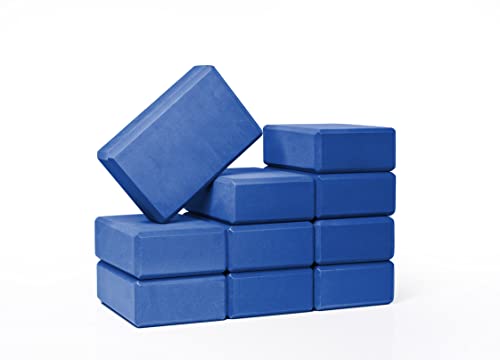 3 in Foam Bulk Yoga Blocks, 10 Pack - color: Dark Blue