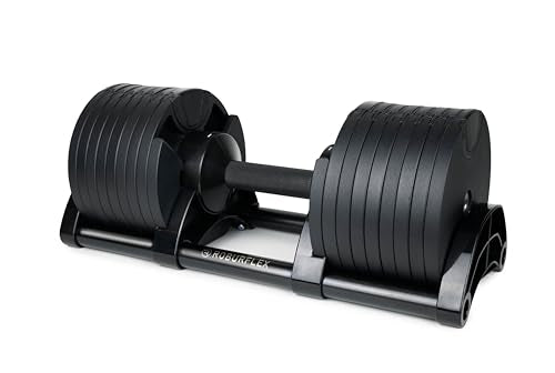 Adjustable Dumbbell (Single) 5-40/80lb, 5lb Increments, for Home Gym Fitness - Upto 20 weight settings - color: BLACK - 80LB