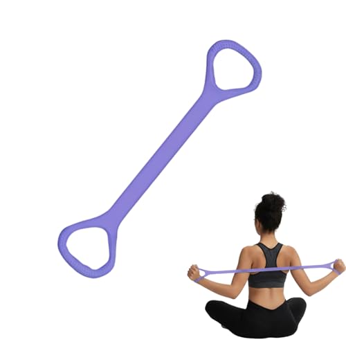 Figure 8 Fitness Resistance Band, Exercise Resistance Bands for Women, Resistance Bands with Handles for Arms, Back, Shoulders, Legs and HIPS Working Out - color: Purple