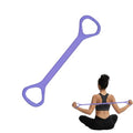 Figure 8 Fitness Resistance Band, Exercise Resistance Bands for Women, Resistance Bands with Handles for Arms, Back, Shoulders, Legs and HIPS Working Out - color: Purple