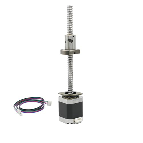 Iverntech 1pcs SFU1204 Ball Screw Nema 17 Stepper Motor 4mm Lead Screw 2 Phase 4 Wire 42mm for DIY CNC Machine and 3D Printer (200mm) - size: 200-SFU1204