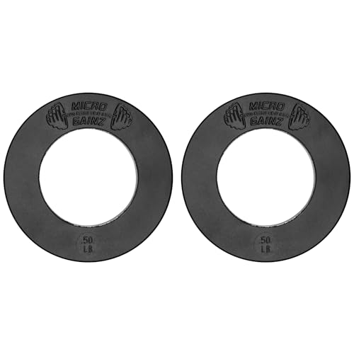Micro Gainz Olympic Fractional Weight Plates, 8-Piece .50LB Plates, w/Bag