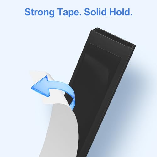 Yecaye Cord Hider, 113in Black Cord Covers for Wires on Wall, One-Cord Cord Organizer, Easy Install Cable Management Kit, Cable Cover Home Office, W0.59in H0.4in, Black - color: Black, size: 113in L x 0.59in W x 0.4in H