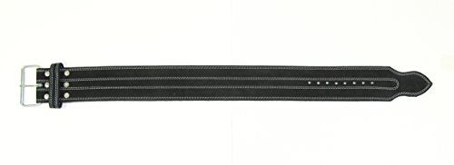 SERIOUS STEEL FITNESS Leather Weight Lifting Belt | Powerlifting, Weightlifting & Exercise Belt | 4" Wide & 10mm Thick - color: Single Prong, size: Large