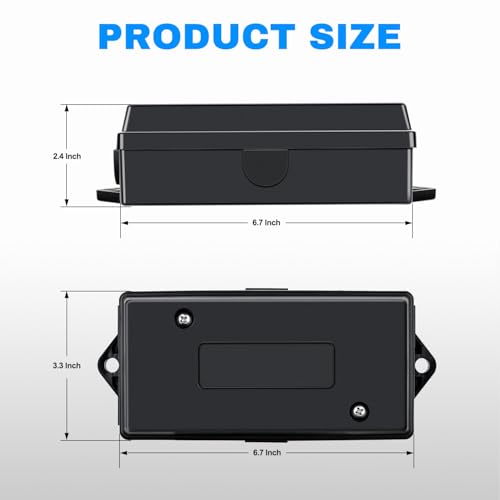 Nilight - 50048R 7 Way Electrical Trailer Junction Box 7 Gang Trailer Wire Connector Junction Box Weatherproof for Rewiring Camper RV Caravans Boat 7 Pole Cable Connection Box,2 Years Warranty - color: Junction Box