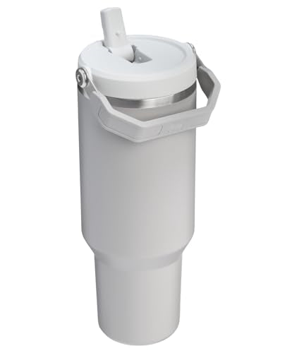 STANLEY IceFlow 2.0 Flip Straw Tumbler with Handle 40 oz | Twist On Lid and Flip Up Straw | Leakproof Water Bottle | Insulated Stainless Steel | BPA-Free | Ash - color: Ash, size: 40 Ounces
