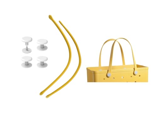Replacement Straps for S/M Rubber Beach Bag, Replacement Handles with 4 Snaps, EVA Bag Strap Replacement - color: Yellow
