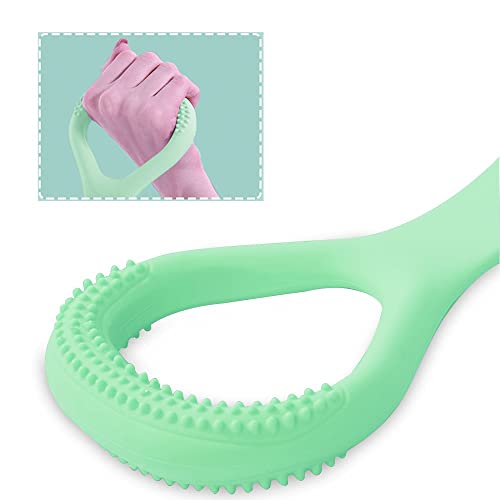 Figure 8 Resistance Band, Arm Back Shoulder Exercise Elastic Rope Stretch Fitness Band, Foot, Leg, Hand Stretcher, Arm Exerciser for Yoga Pilates Stretching Physical Therapy, Home Gym Workout - color: Green