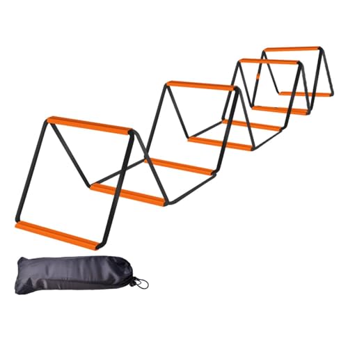 Menolana Agility Ladder Football Footwork Ladder Balance Foldable Agility Training Equipment Speed Ladder for Outdoor Sports Workout - size: 10 Grids With Bag