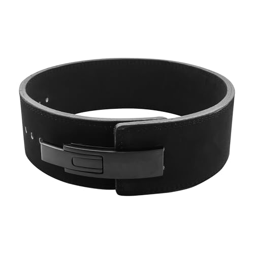 Flexz Fitness Lever Weight Lifting Belt Leather - 10MM 13MM Powerlifting Gym Belts for Men & Women - Lower Back Support for Weightlifting Deadlifts Squats Heavy Duty IPF Bodybuilding