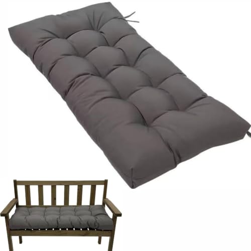 Indoor/Outdoor Bench Cushion, Garden Loveseat Cushion, Swing Seat Cushion,Thicken Patio Bench Soft Rocking Chairs Pad for Lounger Garden Furniture Patio Loveseat Bench (Drak Grey, 39.3x19.6) - color: Drak Grey, size: 39.3x19.6
