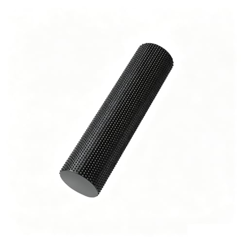 17.8 x 3.94 Inch Textured EVA Foam Roller, Compact Exercise Massage Roller for Muscle Rolling, Yoga, Pilates, Stretching and Home Gym Fitness，Black - color: Black
