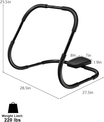 Crunches Ab Equipment, Ab Crunch Roller, Sit-Up Assistant Device, Ab Workout Machines for Home Exercise, Core Strength, Black