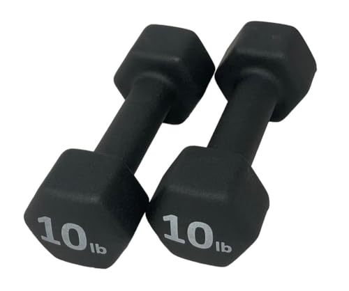Neoprene Coated Dumbbell Hand Weight Set - style: 36-Pounds total -2 Pairs (8-LB, 10-LB)