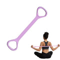 Figure 8 Fitness Resistance Band, Exercise Resistance Bands for Women, Resistance Bands with Handles for Arms, Back, Shoulders, Legs and HIPS Working Out - color: Pink