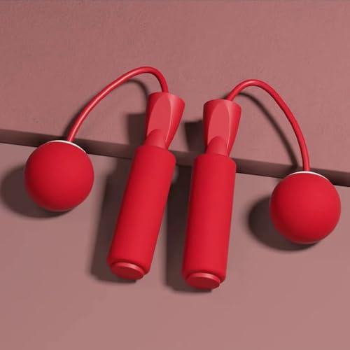 Weighted Jump Rope Without Rope Skipping Rope No Line Speed Rope Cordless For Fitness Workout Anywhere Ropeless Bod Rope for Exercise Training Beachbody Build - color: Small Ball Red