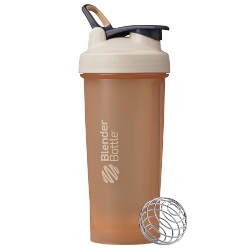 BlenderBottle Classic V2 Shaker Bottle Perfect for Protein Shakes and Pre Workout, 28-oz, Full-Color Tan/Orange - color: Full-Color Tan/Orange, size: 28 Ounces