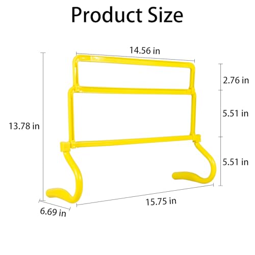 4 Height Adjustable Speed Training Hurdles Fitness & Speed Training Equipment - color: Set of 5