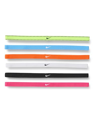 Nike Women's FLEX CLASSIC 6 PACK HEADBAND - color: Volt/vivid pink/white