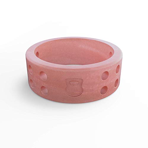 Women's Misty Rose Perforated Silicone Ring Size 08 - color: Perforated - Light Pink, size: Size 8