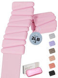 Pilates Weight | Wrist & Ankle Weights for Women | Weighted Bangles | 1LB/ 2LB Each (Set of 2) - color: Pink, size: 2 LB