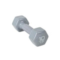 CAP Barbell Vinyl Coated Dumbbell | 1-15 LB Single or Pair - color: Gray, size: 10 LB Single