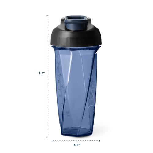 YETI Yonder Helimix Vortex Blender Shaker Bottle Holds up to 27oz | No Blending Ball or Whisk | USA Made | Portable Pre Workout Whey Protein Drink Shaker Cup | Dishwasher Safe, Cape Taupe - color: Cape Taupe, size: 27 Ounces