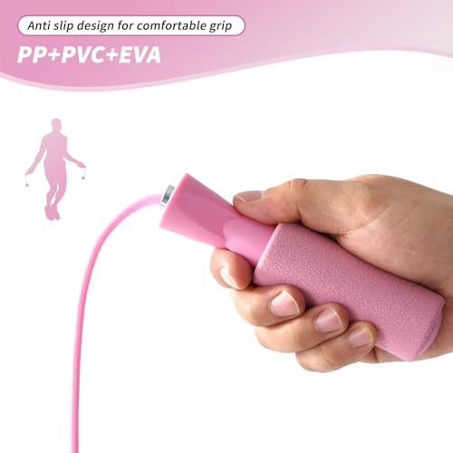 Cordless Jump Rope with Weight Ball, Fitness Training Jump Rope, Indoor Home Exercise, Suitable for Men Women. - color: pink