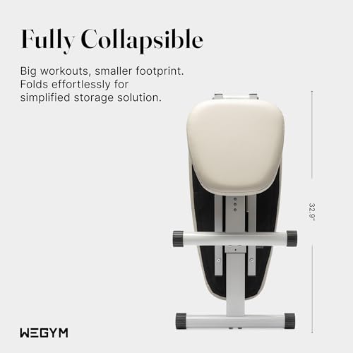 WeGym Fitness Bench, Adjustable, Collapsible, Comfortable, and Luxurious Home Gym Bench for Strength Training - color: Sandstone
