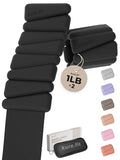 Pilates Weight | Wrist & Ankle Weights for Women | Weighted Bangles | 1LB/ 2LB Each (Set of 2) - color: Black, size: 1 LB