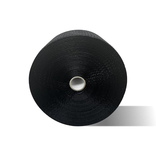42 ft Gymnastics Mat Hook for Carpet Bonded Foam, 4" Wide Hook Mat Fastener for Tumbling, Fastener Nylon Hook Mats for Cheerlead Gym Floor, Black
